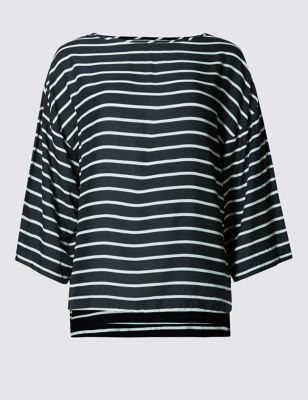 Loose Fit Striped Shell Top